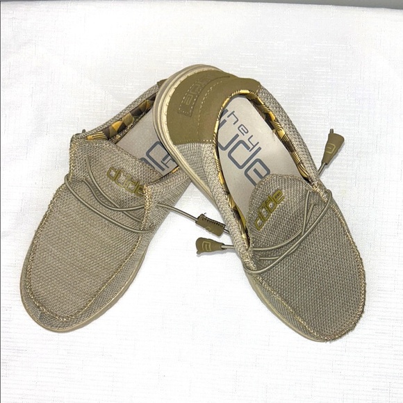 Hey Dude Men's Loafers Wally Sox Style in Beige Size 7 New Without Tags - Picture 1 of 6